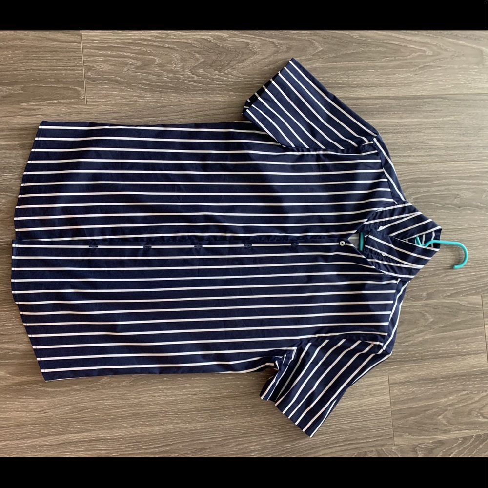 Summery Short Sleeve Button down in Stripes